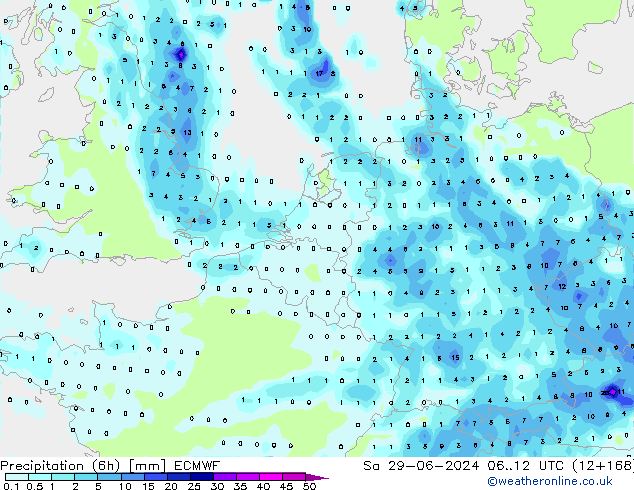 Z500/Rain (+SLP)/Z850 ECMWF Sa 29.06.2024 12 UTC