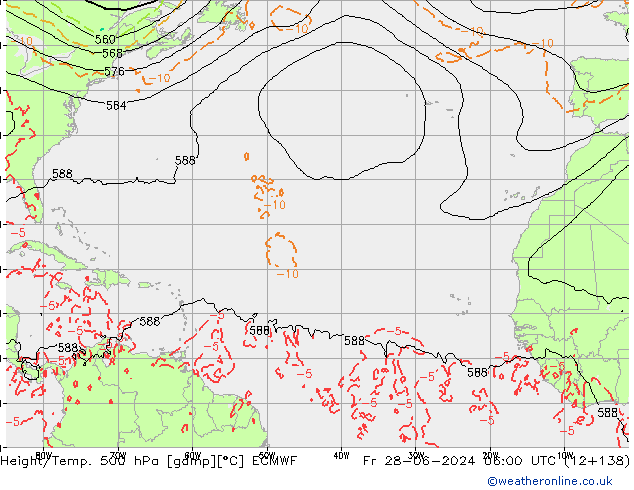 Z500/Regen(+SLP)/Z850 ECMWF vr 28.06.2024 06 UTC