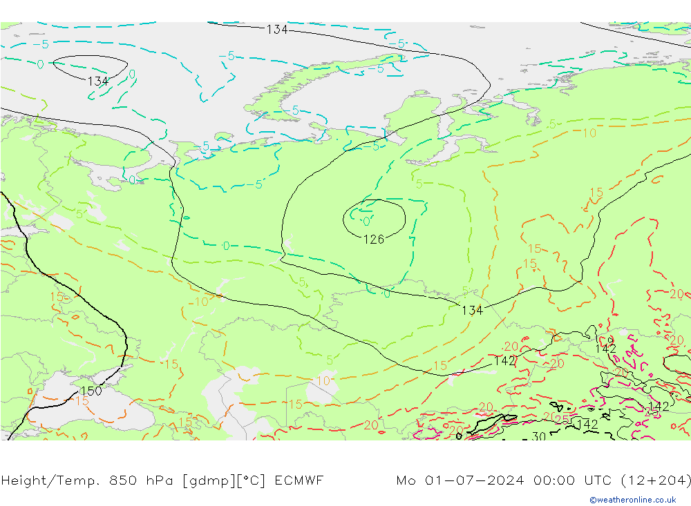 Z500/Rain (+SLP)/Z850 ECMWF Mo 01.07.2024 00 UTC