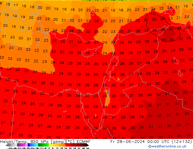 Z500/Rain (+SLP)/Z850 ECMWF Fr 28.06.2024 00 UTC