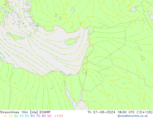 Stromlinien 10m ECMWF Do 27.06.2024 18 UTC