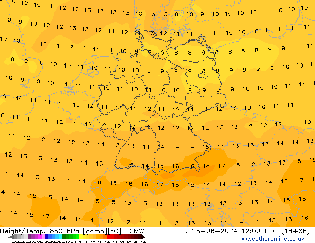 Z500/Rain (+SLP)/Z850 ECMWF Tu 25.06.2024 12 UTC