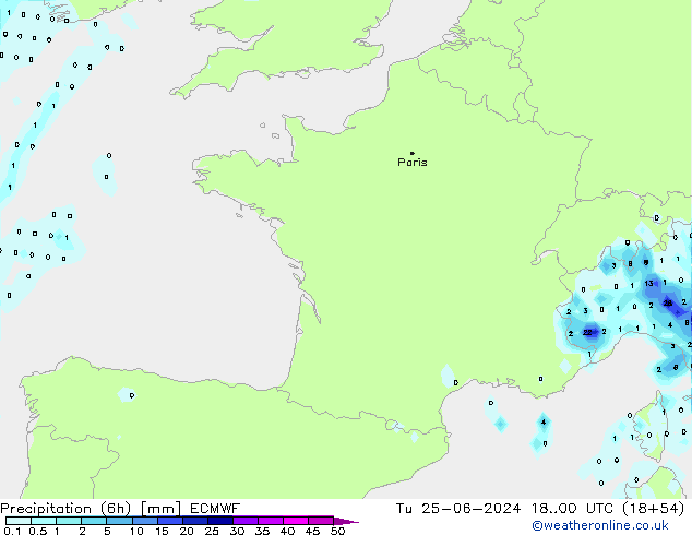 Z500/Rain (+SLP)/Z850 ECMWF Tu 25.06.2024 00 UTC