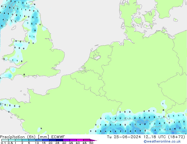 Z500/Regen(+SLP)/Z850 ECMWF di 25.06.2024 18 UTC