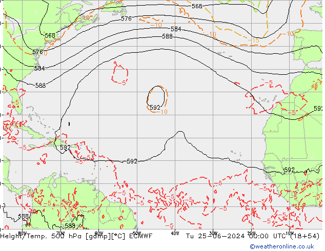 Z500/Rain (+SLP)/Z850 ECMWF mar 25.06.2024 00 UTC