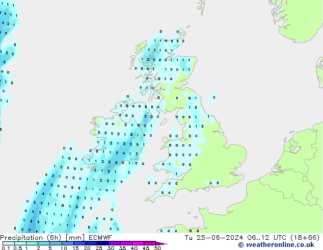 Z500/Yağmur (+YB)/Z850 ECMWF Sa 25.06.2024 12 UTC