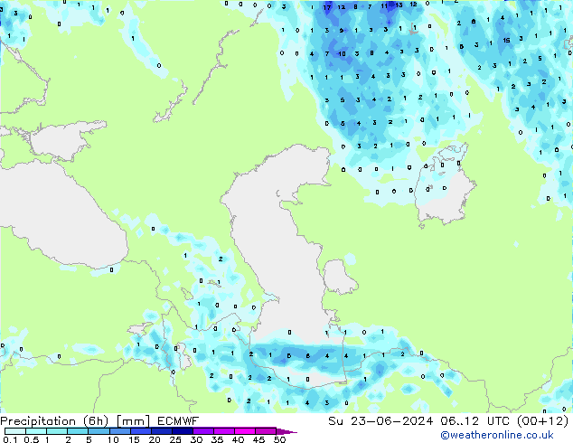 Z500/Rain (+SLP)/Z850 ECMWF Ne 23.06.2024 12 UTC