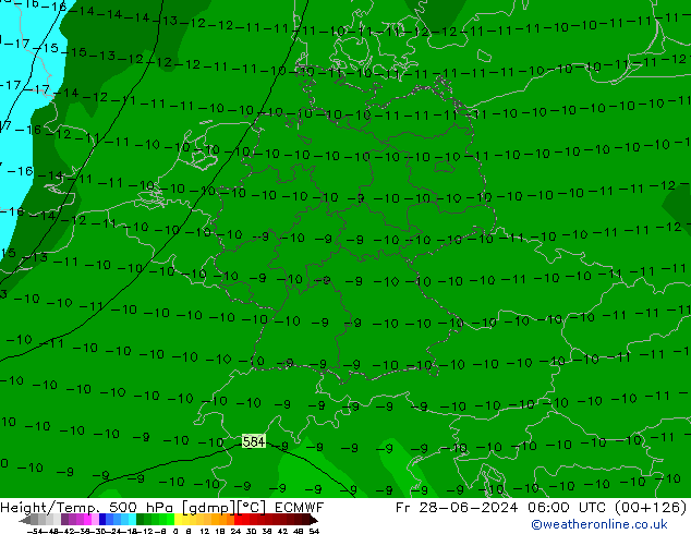 Z500/Rain (+SLP)/Z850 ECMWF пт 28.06.2024 06 UTC