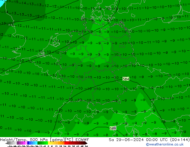 Z500/Rain (+SLP)/Z850 ECMWF  29.06.2024 00 UTC