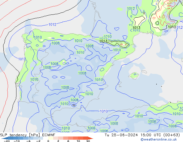 tendencja ECMWF wto. 25.06.2024 15 UTC