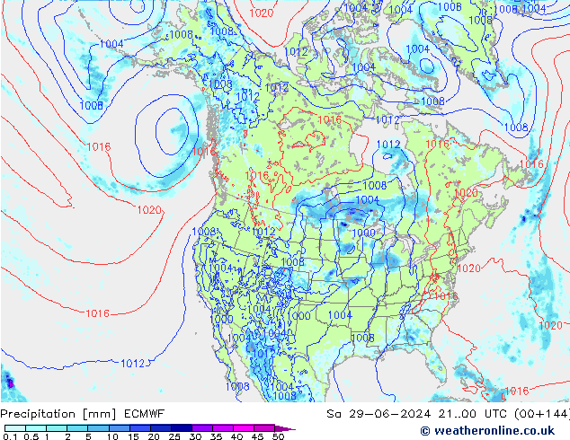 precipitação ECMWF Sáb 29.06.2024 00 UTC