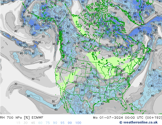 RV 700 hPa ECMWF ma 01.07.2024 00 UTC