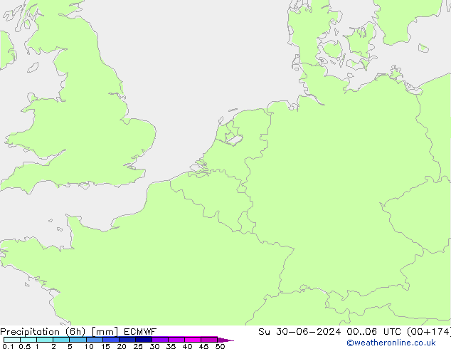 Z500/Rain (+SLP)/Z850 ECMWF nie. 30.06.2024 06 UTC