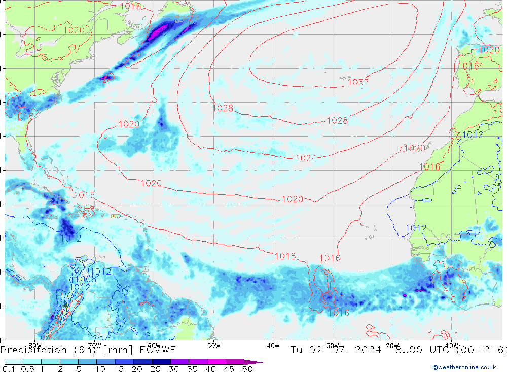 Z500/Rain (+SLP)/Z850 ECMWF mar 02.07.2024 00 UTC
