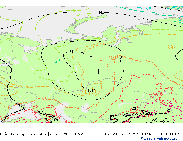 Z500/Rain (+SLP)/Z850 ECMWF Mo 24.06.2024 18 UTC