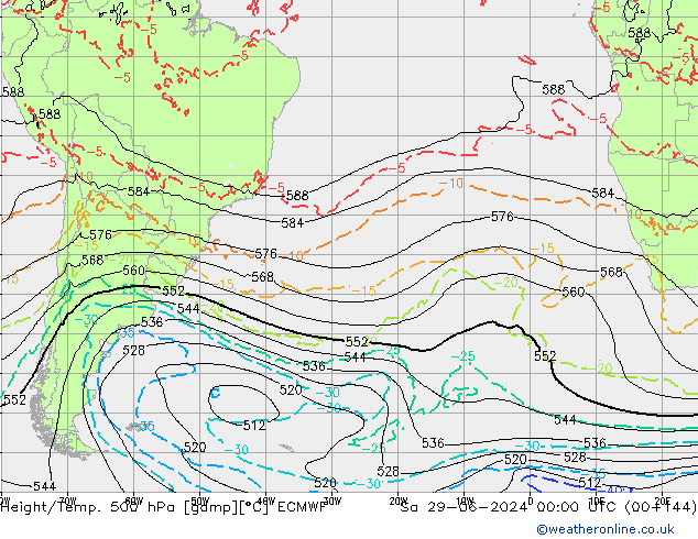 Z500/Rain (+SLP)/Z850 ECMWF so. 29.06.2024 00 UTC