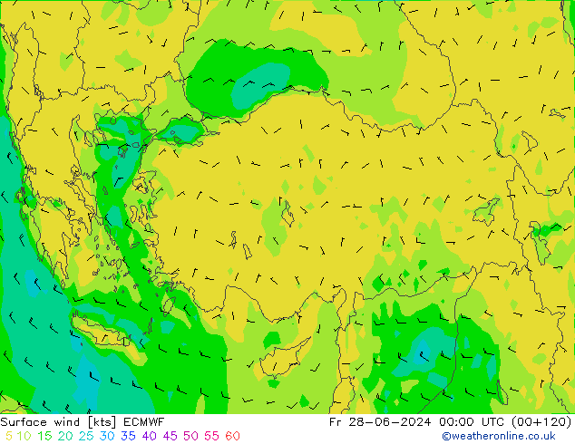  10 m ECMWF  28.06.2024 00 UTC