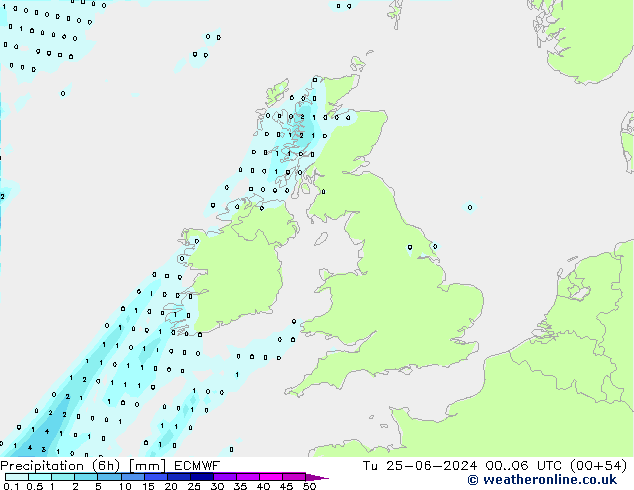 Z500/Rain (+SLP)/Z850 ECMWF Tu 25.06.2024 06 UTC