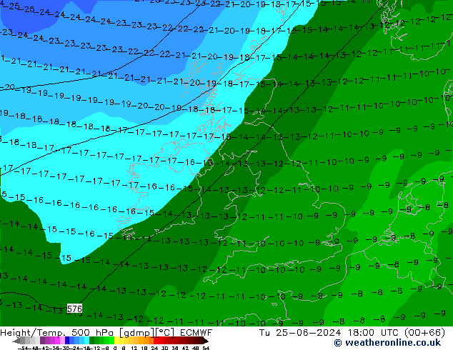 Z500/Rain (+SLP)/Z850 ECMWF  25.06.2024 18 UTC