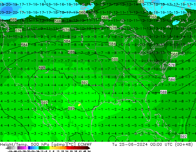 Z500/Rain (+SLP)/Z850 ECMWF Ter 25.06.2024 00 UTC