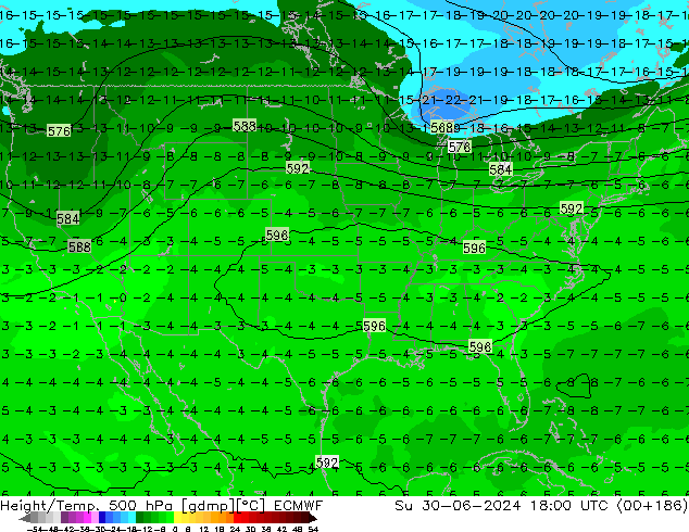 Z500/Rain (+SLP)/Z850 ECMWF Su 30.06.2024 18 UTC