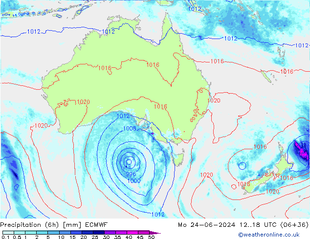 Z500/Rain (+SLP)/Z850 ECMWF  24.06.2024 18 UTC