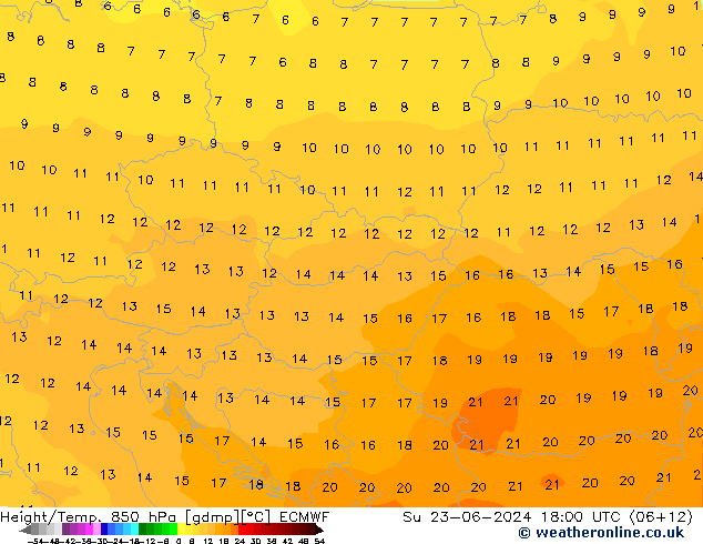 Z500/Rain (+SLP)/Z850 ECMWF Su 23.06.2024 18 UTC