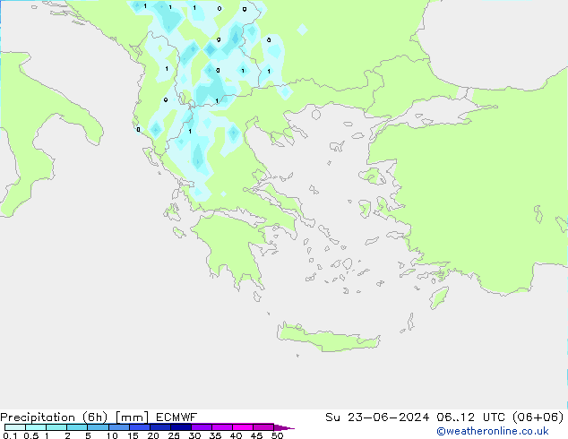 Z500/Rain (+SLP)/Z850 ECMWF  23.06.2024 12 UTC