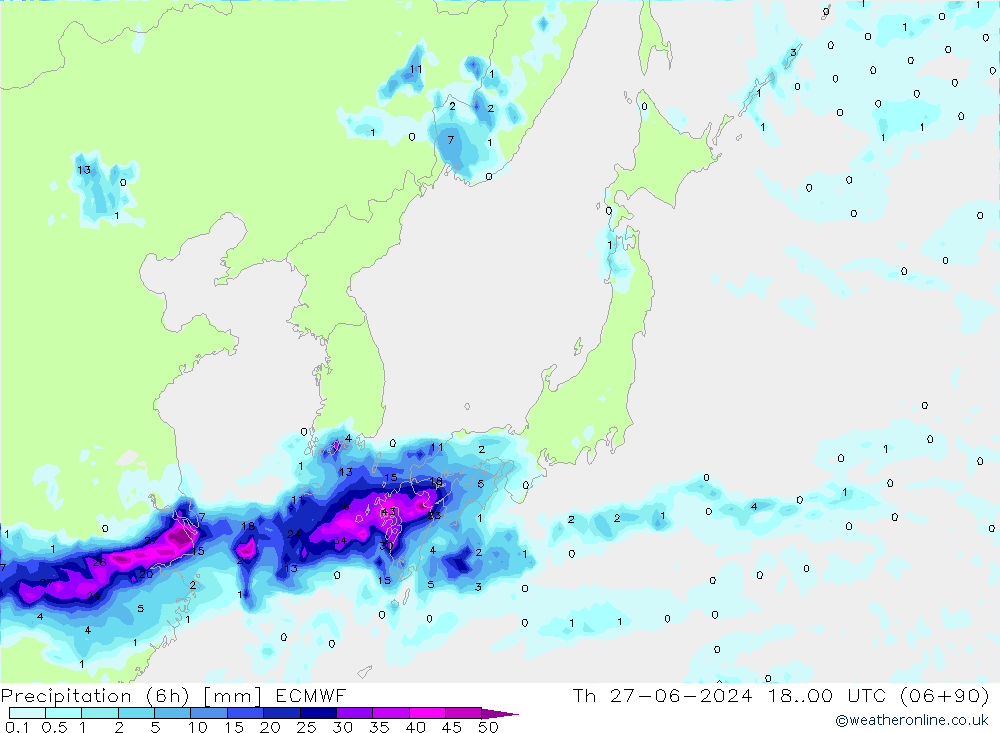 Z500/Rain (+SLP)/Z850 ECMWF Qui 27.06.2024 00 UTC