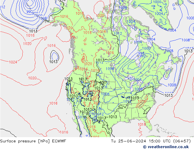 ciśnienie ECMWF wto. 25.06.2024 15 UTC