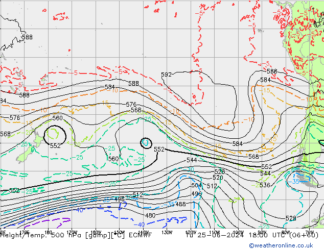 Z500/Rain (+SLP)/Z850 ECMWF mar 25.06.2024 18 UTC