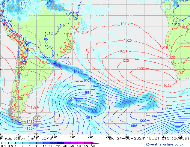 Yağış ECMWF Pzt 24.06.2024 21 UTC