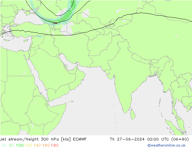 Courant-jet ECMWF jeu 27.06.2024 00 UTC