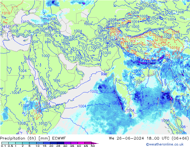 Z500/Rain (+SLP)/Z850 ECMWF We 26.06.2024 00 UTC
