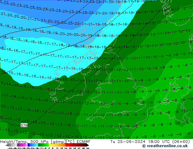 Z500/Rain (+SLP)/Z850 ECMWF mar 25.06.2024 18 UTC