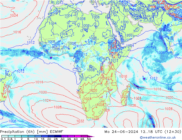 Z500/Rain (+SLP)/Z850 ECMWF Mo 24.06.2024 18 UTC