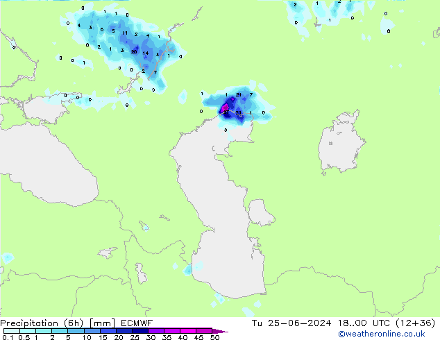 Z500/Rain (+SLP)/Z850 ECMWF mar 25.06.2024 00 UTC