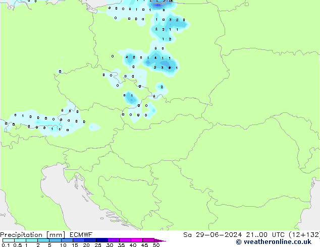 Precipitación ECMWF sáb 29.06.2024 00 UTC