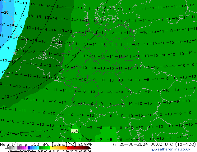 Height/Temp. 500 hPa ECMWF  28.06.2024 00 UTC