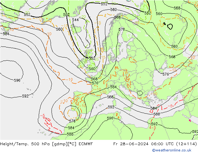 Z500/Rain (+SLP)/Z850 ECMWF Sex 28.06.2024 06 UTC