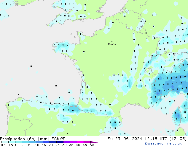 Z500/Rain (+SLP)/Z850 ECMWF dim 23.06.2024 18 UTC