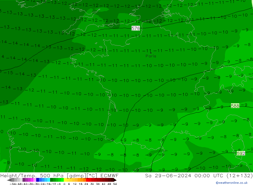 Z500/Rain (+SLP)/Z850 ECMWF Sa 29.06.2024 00 UTC