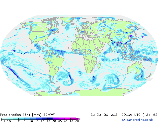 Z500/Rain (+SLP)/Z850 ECMWF dim 30.06.2024 06 UTC