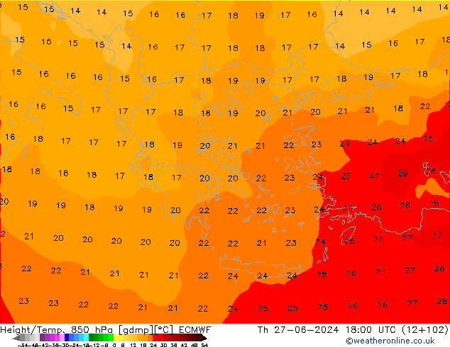 Z500/Regen(+SLP)/Z850 ECMWF do 27.06.2024 18 UTC