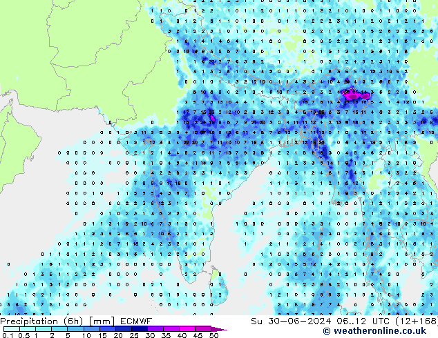 Z500/Rain (+SLP)/Z850 ECMWF dim 30.06.2024 12 UTC