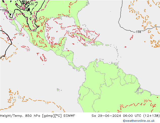 Z500/Rain (+SLP)/Z850 ECMWF Sa 29.06.2024 06 UTC