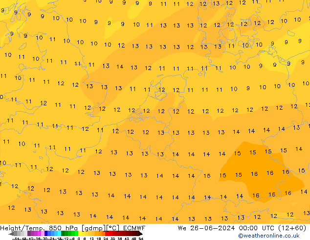 Z500/Rain (+SLP)/Z850 ECMWF We 26.06.2024 00 UTC