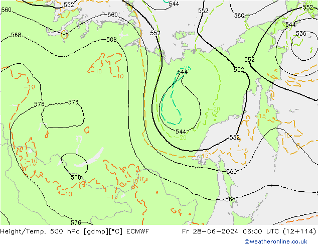 Z500/Rain (+SLP)/Z850 ECMWF Sex 28.06.2024 06 UTC