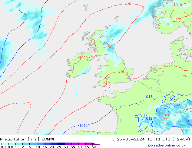 precipitação ECMWF Ter 25.06.2024 18 UTC