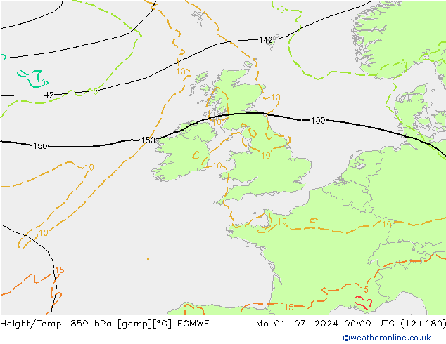 Z500/Rain (+SLP)/Z850 ECMWF Po 01.07.2024 00 UTC